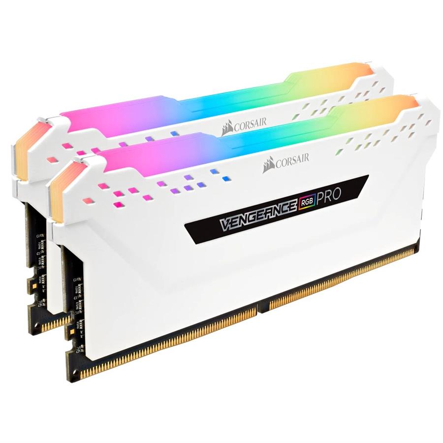 MEMORIA DDR4 CORSAIR 16GB (2X8GB) 3200 MHZ VENGEANCE RGB PRO WHITE