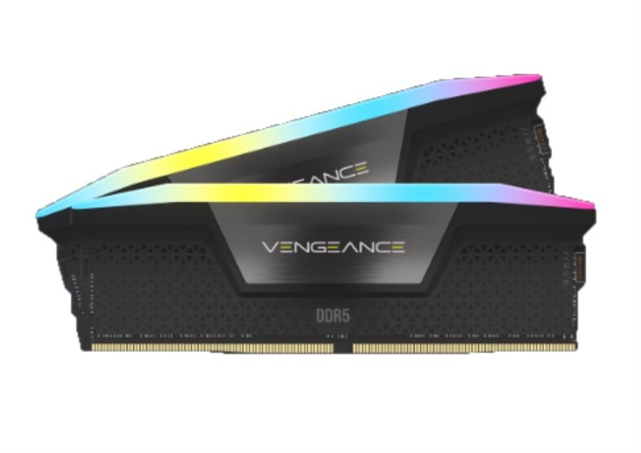 MEMORIA DDR5 CORSAIR 32GB (2X16GB) 5200 MHZ VENGEANCE RGB BLACK