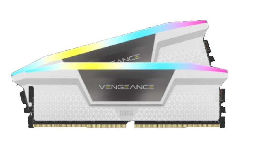 MEMORIA DDR5 CORSAIR 32GB (2X16GB) 5600 MHZ VENGEANCE RGB WHITE