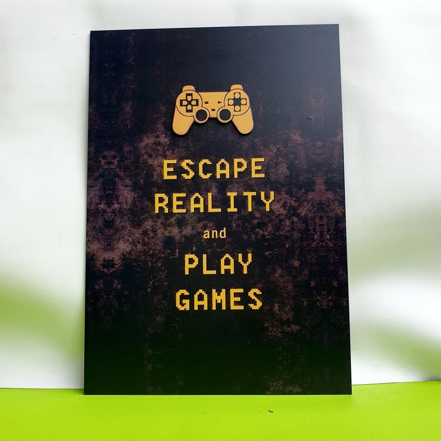 Cuadro Gamer 3D Simple Escape Reality
