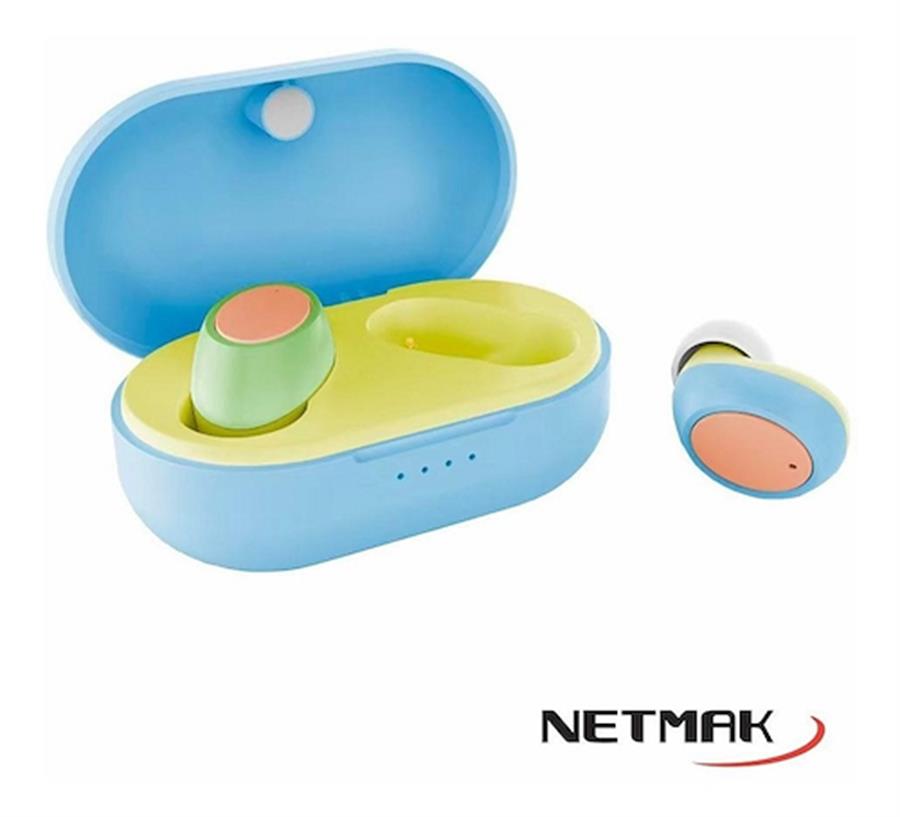 Auricular Inalámbrico Bluetooth Netmak NM-BUD-Z Multicolor