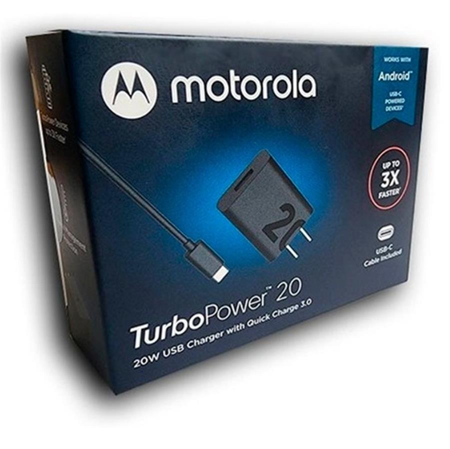 Cargador Motorola 20W Turbopower Tipo C Negro Original