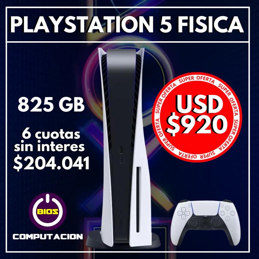 Consola Play Station 5 Slim Fisica 825 GB