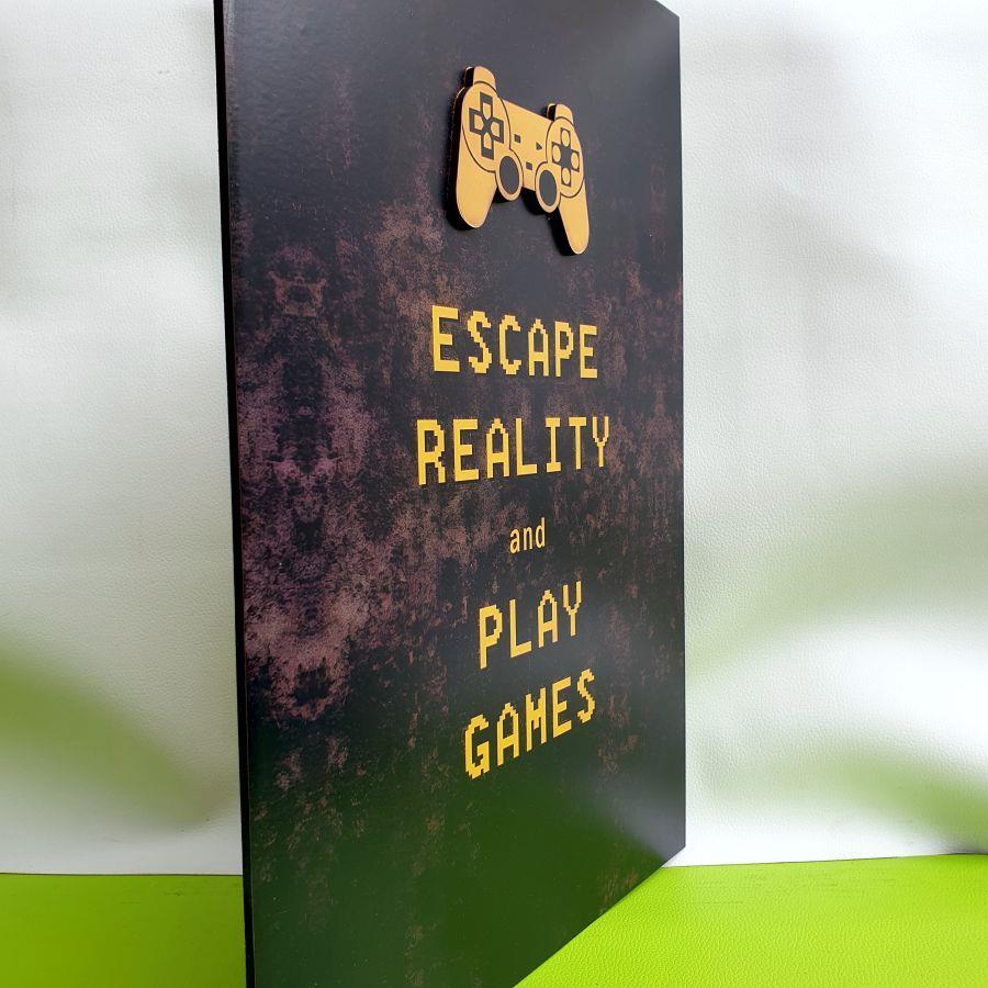 Cuadro Gamer 3D Simple Escape Reality