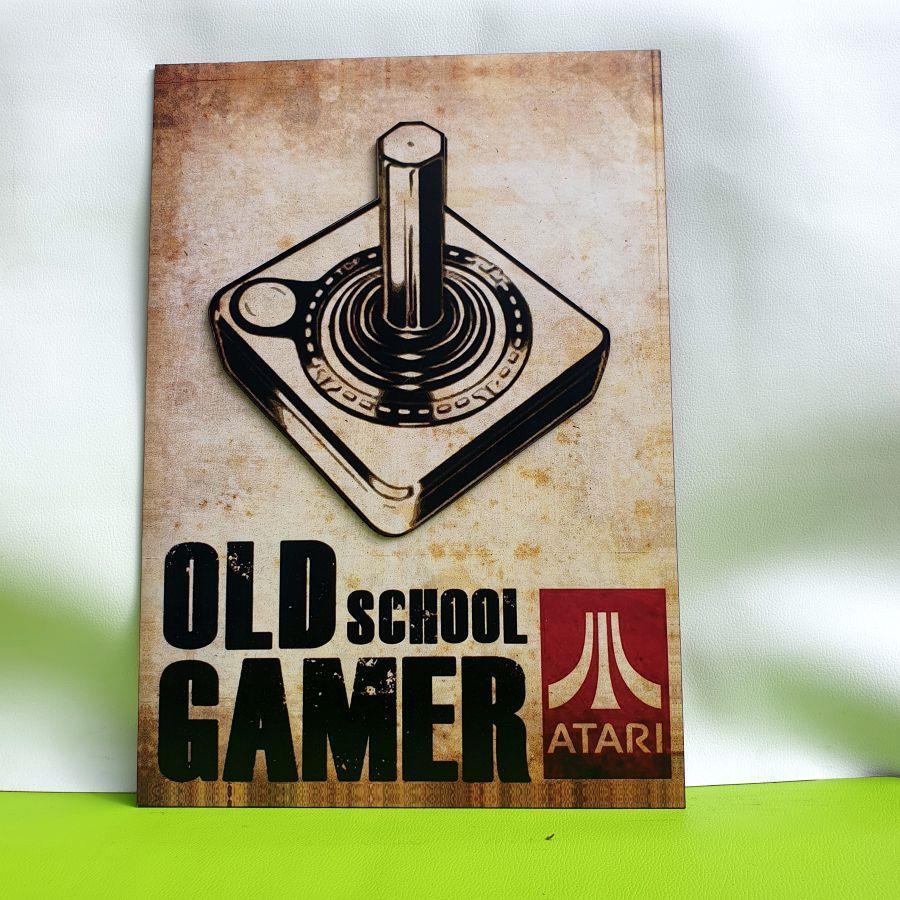 Cuadro Gamer 3D Simple Old School Gamer
