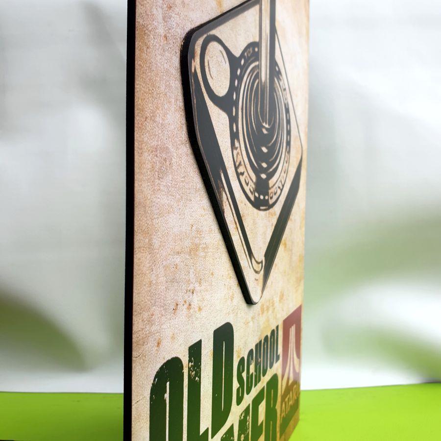 Cuadro Gamer 3D Simple Old School Gamer