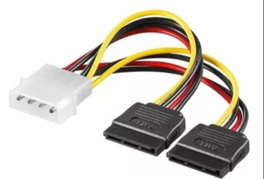 Cable molex a sata power doble