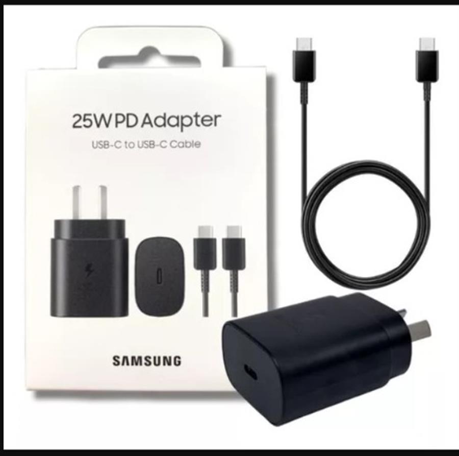 Cargador Samsung Galaxy Original 25W con cable Negro
