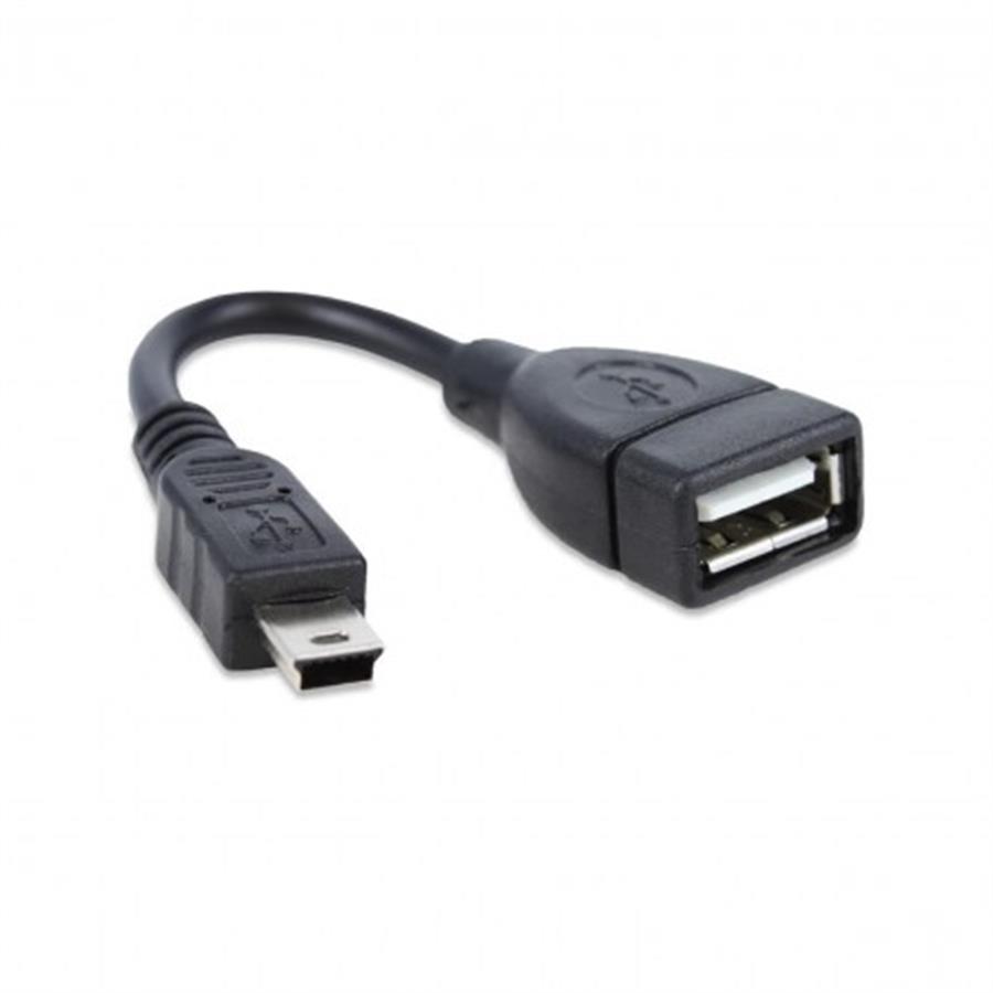 Adaptador Mini usb 5 pines a usb H otg