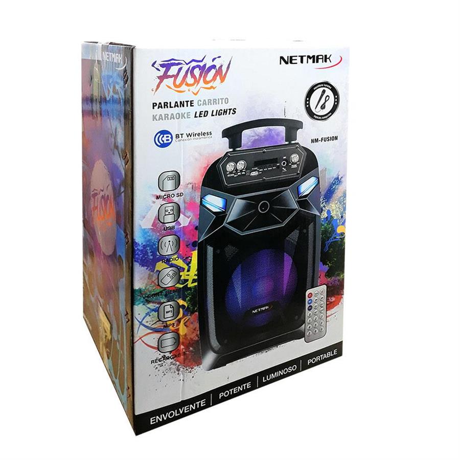 Parlante Bluetooth Netmak NM-FUSION  8"