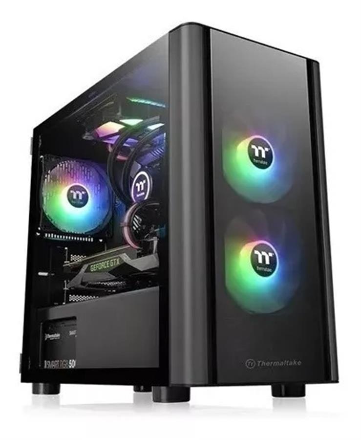 GABINETE THERMALTAKE V150 TG BLACK TEMPERED GLASS