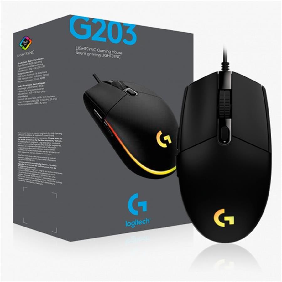 Mouse Logitech G203 Negro
