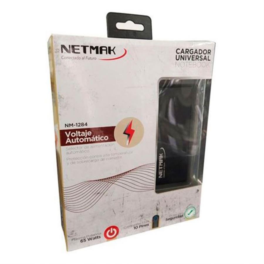 Cargador Universal Notebook Automático Netmak  NM-1284 65W