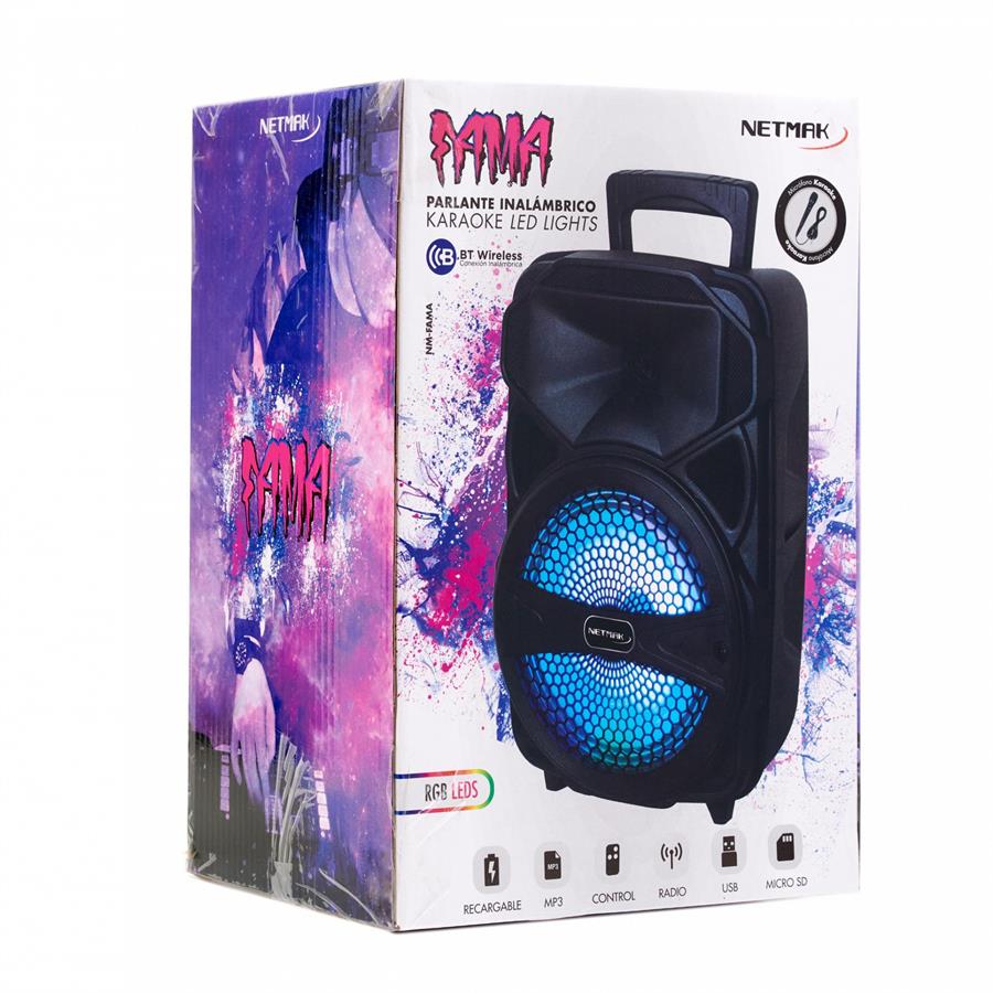 Parlante Bluetooth Netmak NM-FAMA  8"