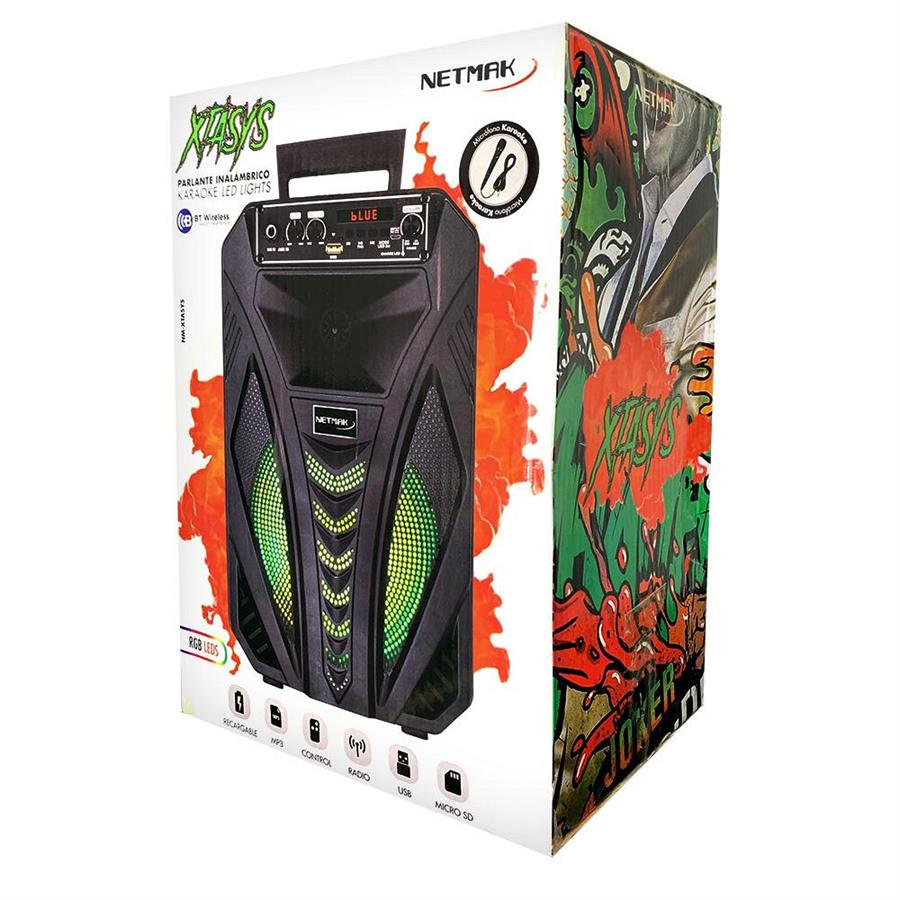 Parlante Bluetooth Netmak NM-XTASYS4682 8"