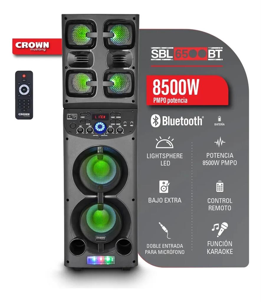 Parlante Crown Mustang SBL-6500BT