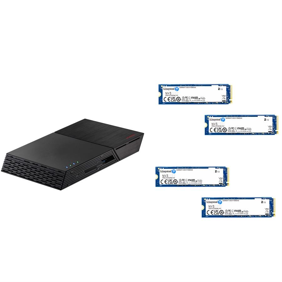 Asustor NAS Mini Desk Flashstor 6 FS6706T 6X NVMe