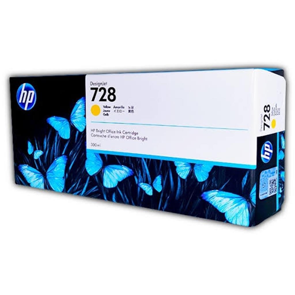 Cartucho de Tinta Plotter HP 728 Amarilla 300ML
