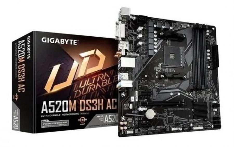 Motherboard GIGABYTE A520M DS3H-AC Ultra Durable WIFI AM4 DDR4