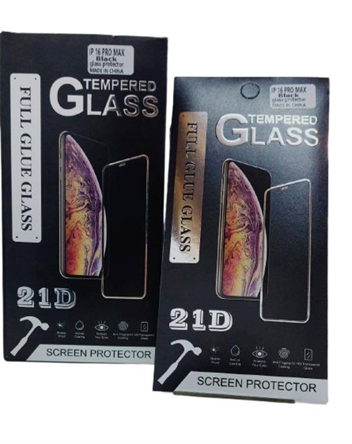 VIDRIO TEMPLADO IPHONE 16 PRO MAX 21D
