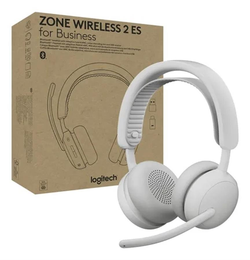 Auricular Inalámbrico Logitech Zone 2 Blanco