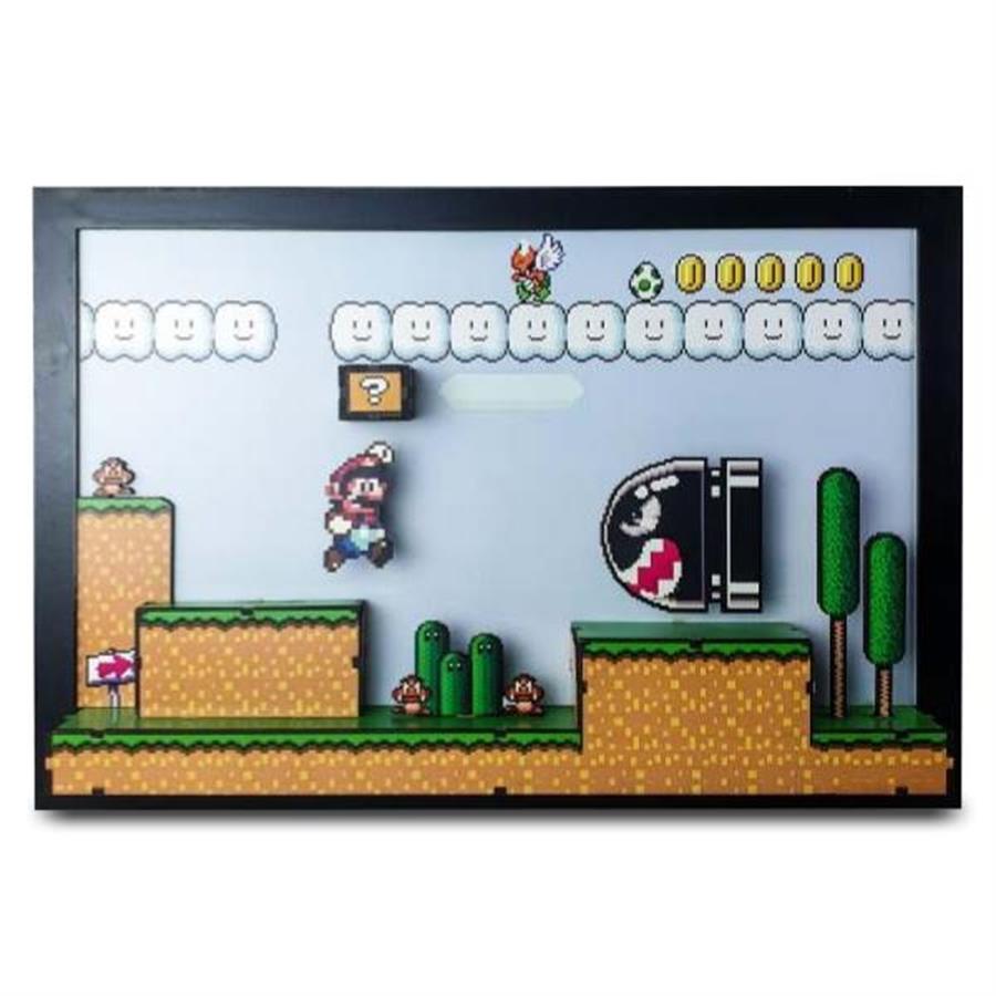 Cuadro Gamer 3D Mario Bross 3