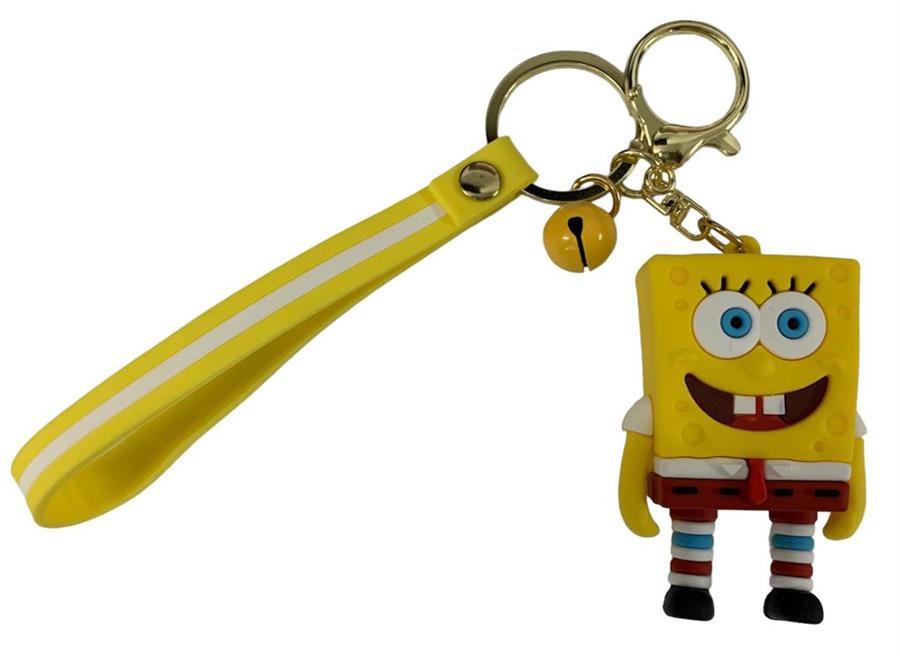 LLAVERO BOB ESPONJA GOMA 3D CON CORREA