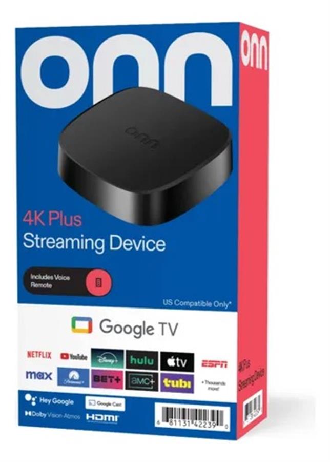 Onn 4K PLUS UHd Streaming Box Google Tv 16gb 2 Gb Ram