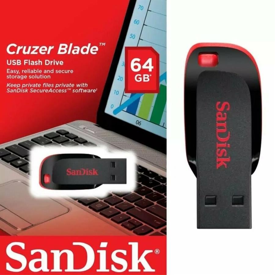 Pendrive Sandisk 64GB Cruzer Blade