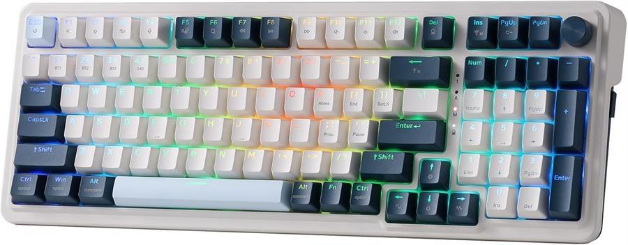 Teclado Redragon Eisa Pro K686 Blanco - Azul