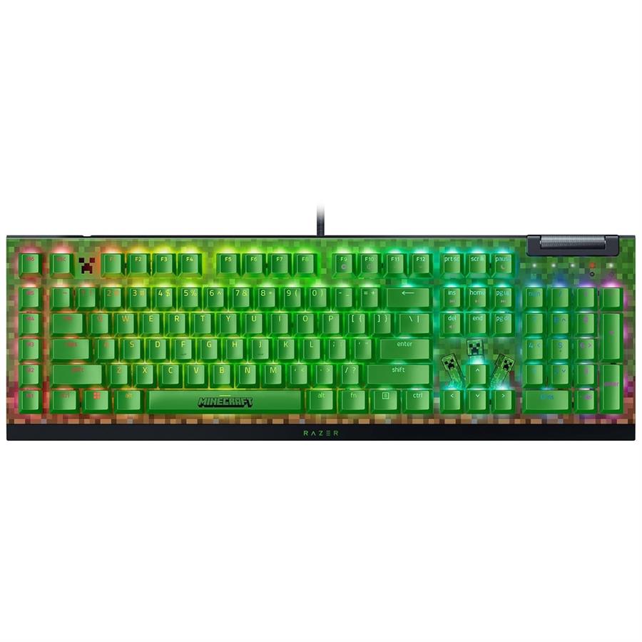 Teclado Gamer Razer Blackwidow V4 X Minecraft Edition Green Sw