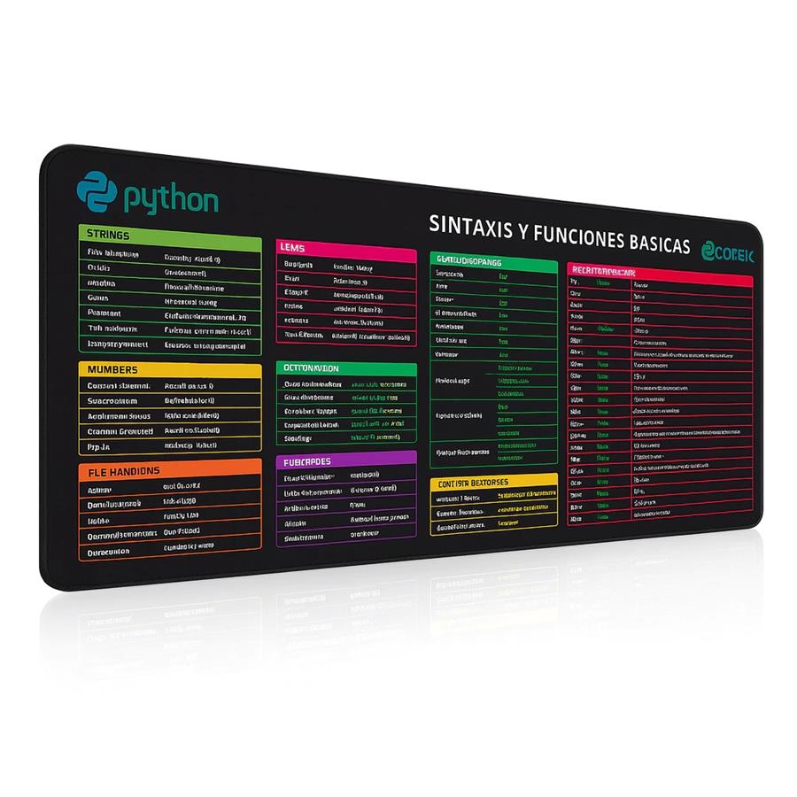 MousePad Atajos Python (84 x 38 cm)