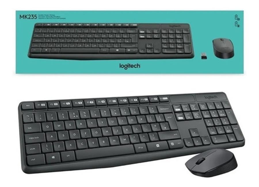 Teclado y mouse logitech  MK235 inalámbrico