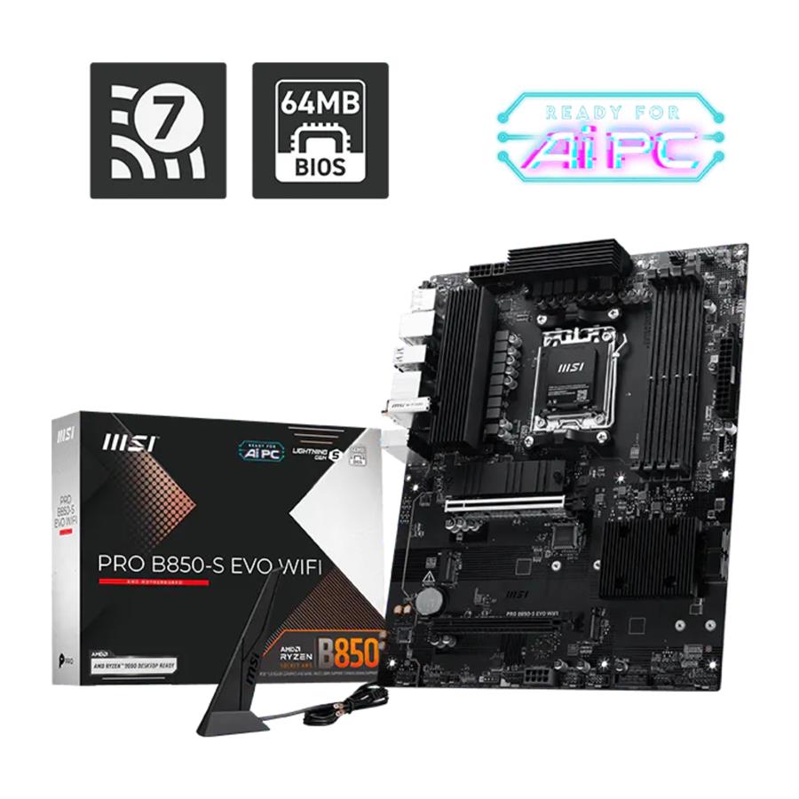 Motherboard MSI PRO B850-S EVO WIFI AM5 DDR5