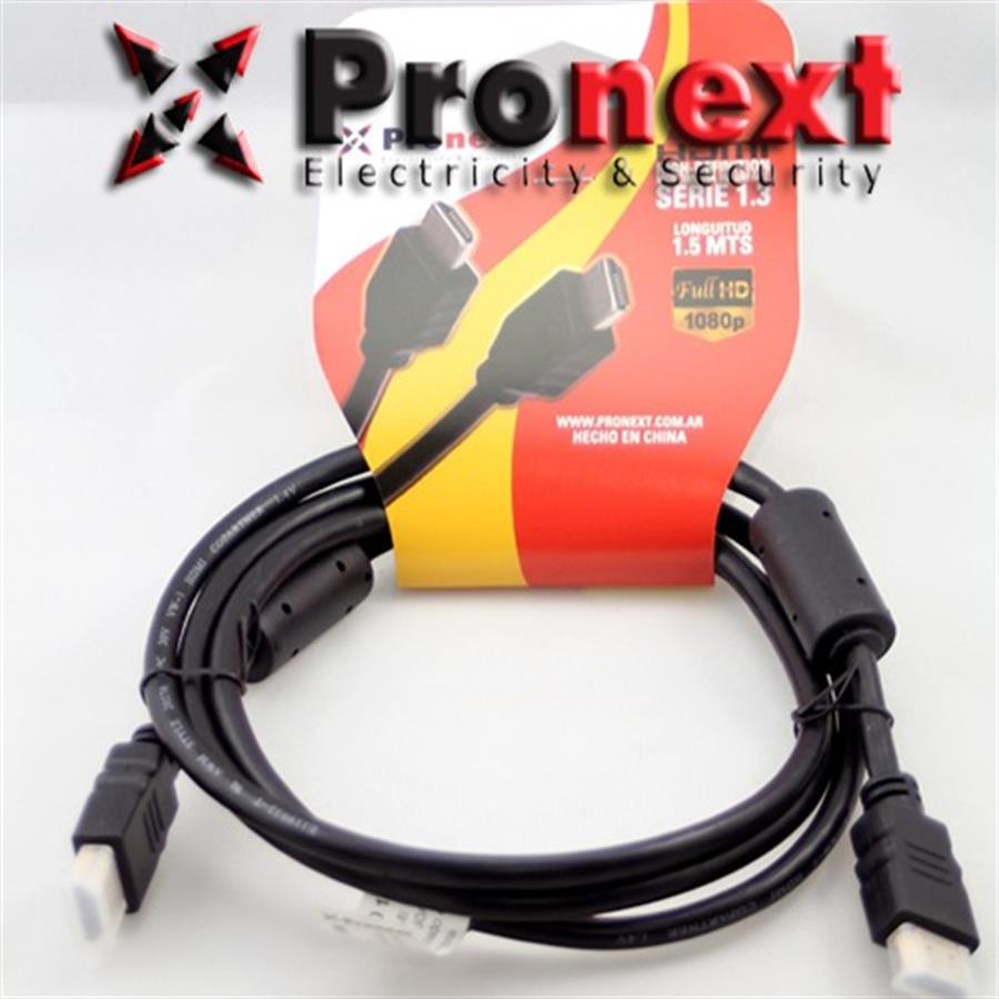 Cable HDMI 1.50 Mts Pronext (AR HDMI 30 1.5M) S3015