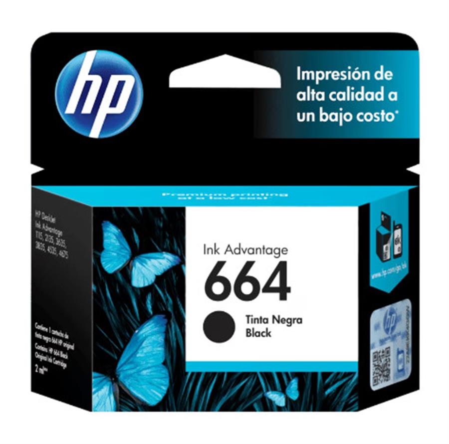 Cartucho HP 664 original negro