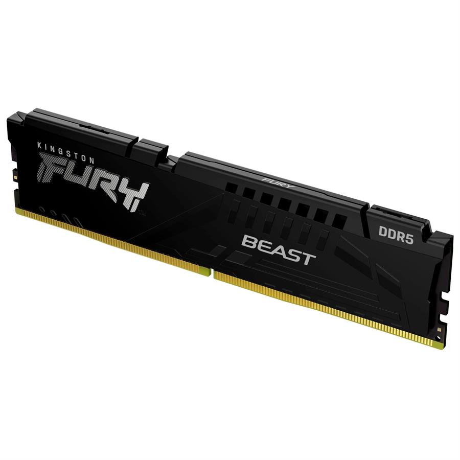 Memoria Ram UDIMM KINGSTON Fury Beast 8GB DDR5 6000MHz CL36 1.35V Single Negro