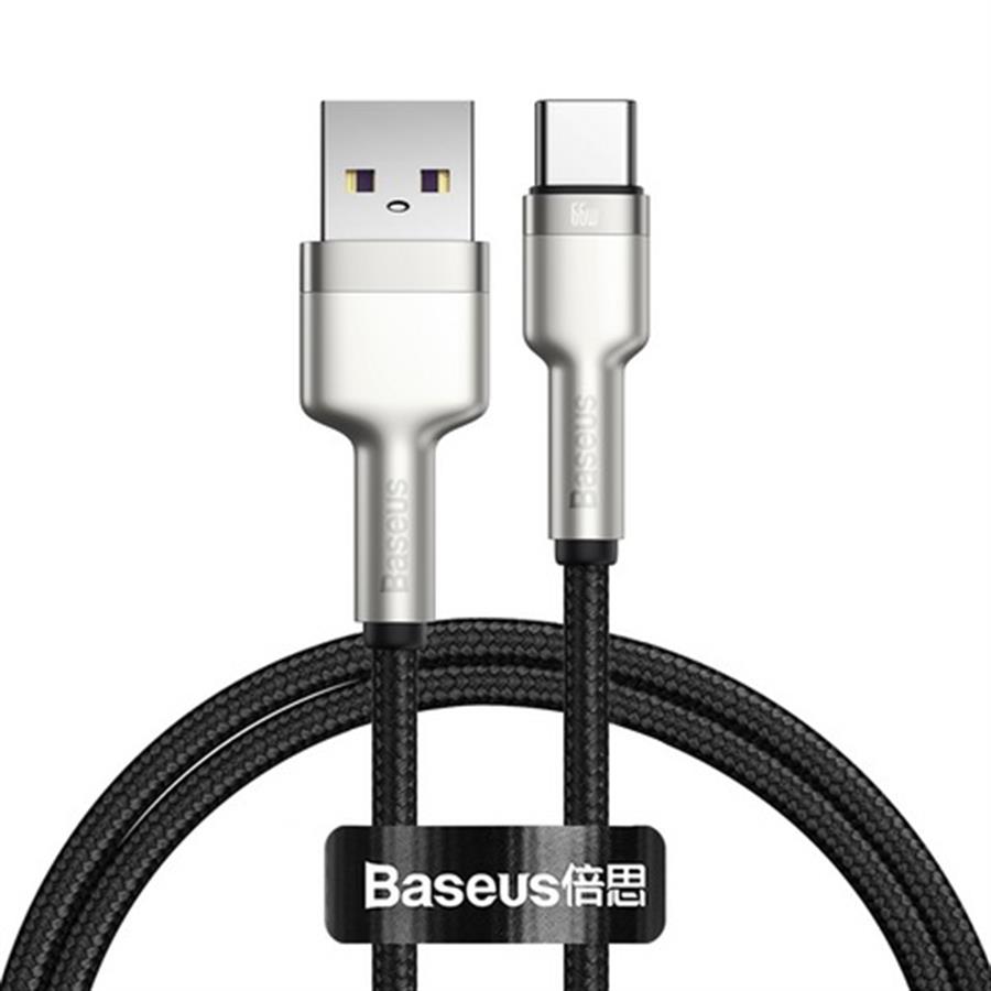 Cable USB a USB C Baseus 1M (CAKF000101) Negro/Plateado