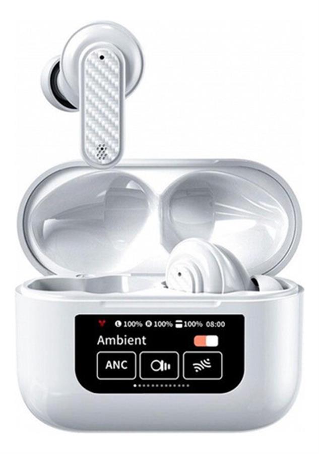 Auriculares inalámbricos anc con display táctil netmak (nm-smart)