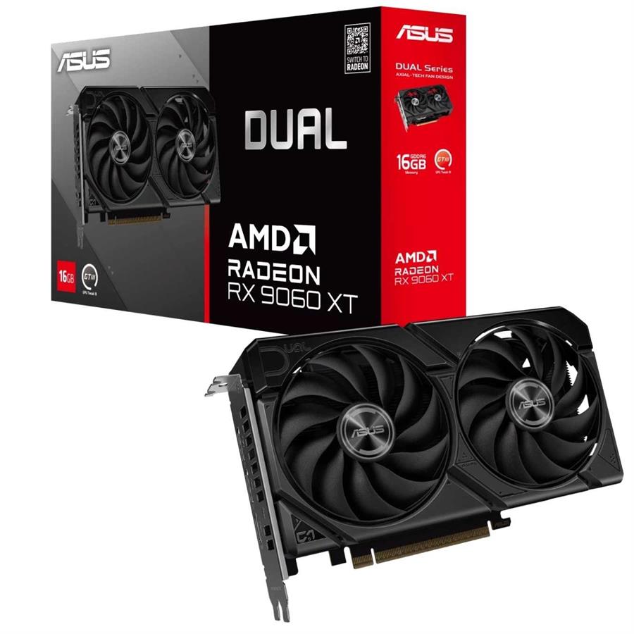 Placa de Video ASUS AMD Radeon DUAL RX9060XT 16GB