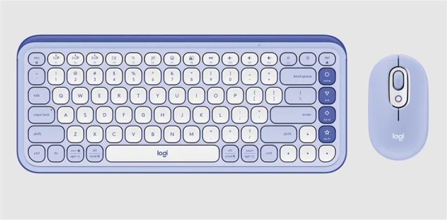 Teclado + Mouse Logitech Pop Icon Lila (920-013054)