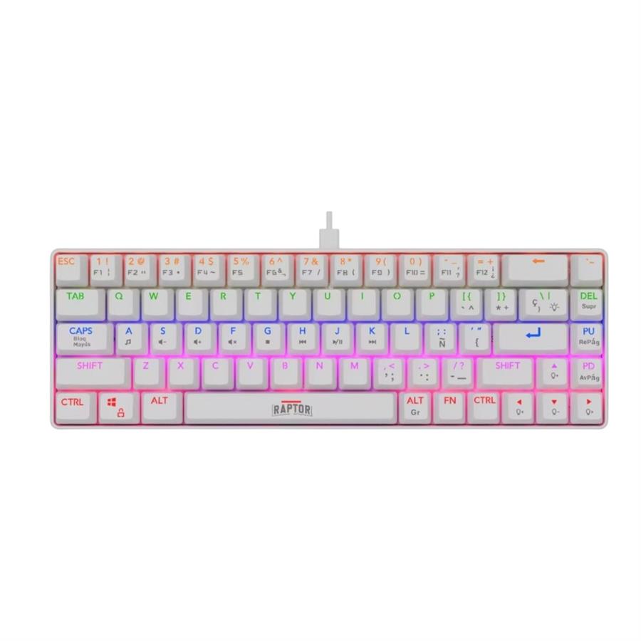 Teclado Gamer Raptor Fireclaw M68 Mecanico Retroiluminado Switch Red Outemu (Consultar colores) (7374)