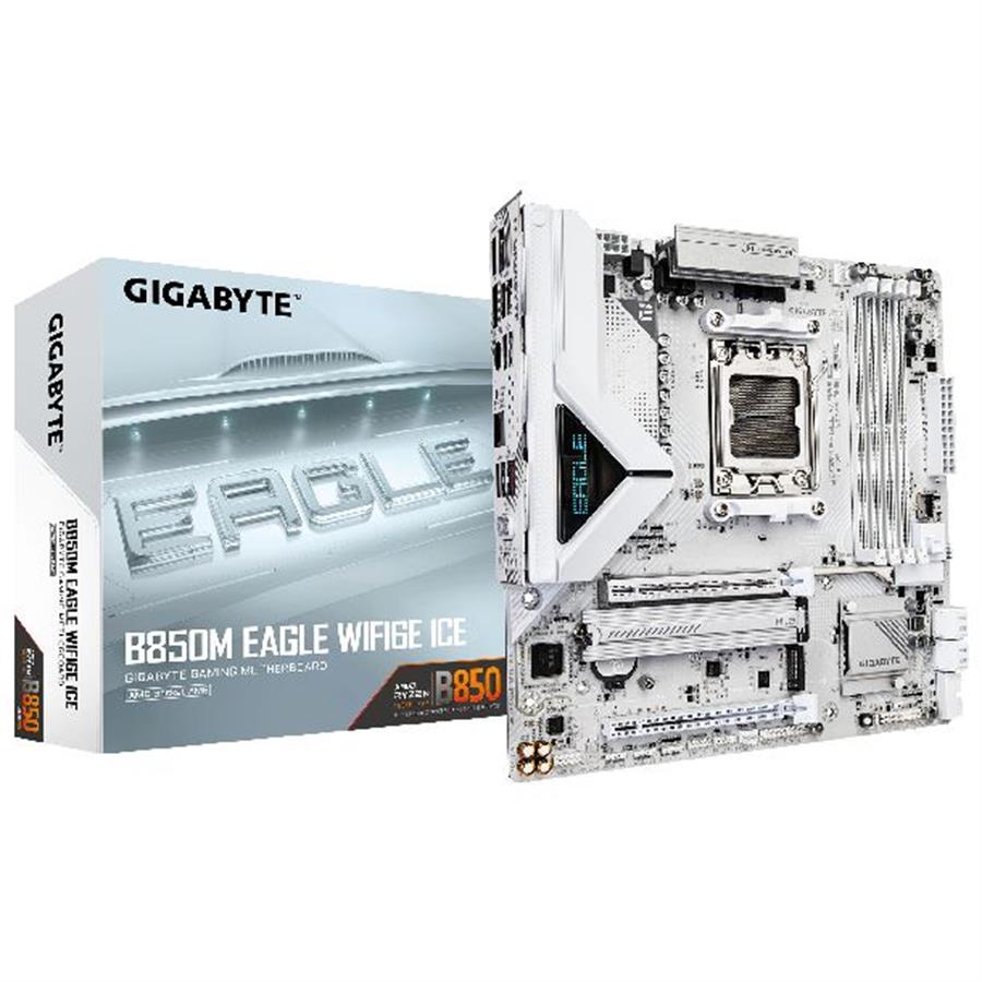 Motherboard (AM5) GIGABYTE B850M EAGLE WIFI6E ICE
