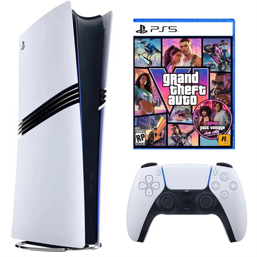 Consola Playstation PS5 Pro 2TB + GTA VI (Grand Theft Auto 6) (CÓDIGO CANJEABLE EN LA CAJA) PS5 (PREVENTA)