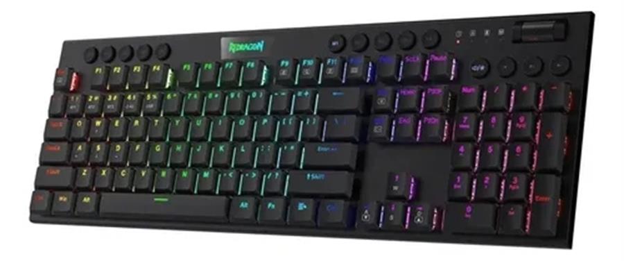 Teclado Inalámbrico Redragon Horus RGB K618 Negro