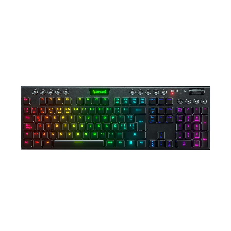 Teclado Redragon Horus Inalambrico K618-RGB SP-RED (consultar colores disponibles)