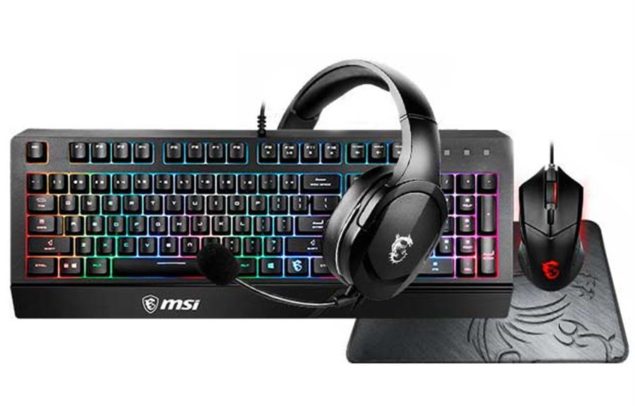 Combo Gamer 4 en 1 MSI Teclado+Mouse+Auricular+Pad Adventure 202 US