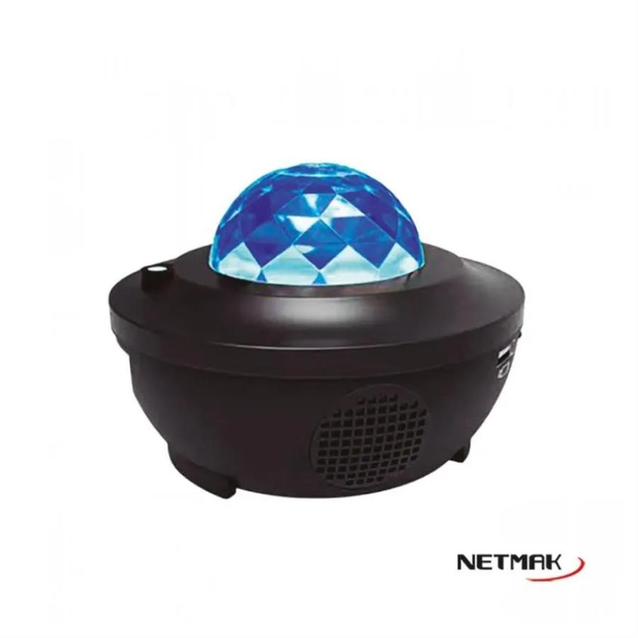 Velador Proyector Con Parlante Bluetooth Netmak (NM-502)