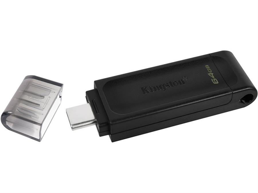 Pendrive 64GB Kingston Usb-C Negro DT70
