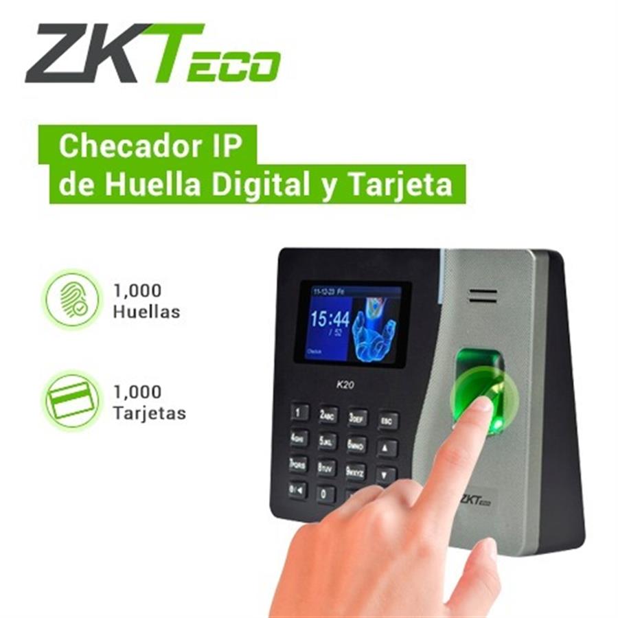 Control Acceso Biometrico Sin Fuente ZKTeco (K20-PRO)